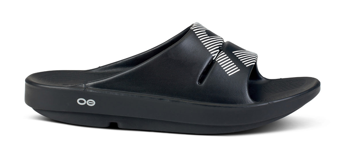 Alternative view of FJ X OOFOS Men's OOahh Sport Slide Sandal - Black