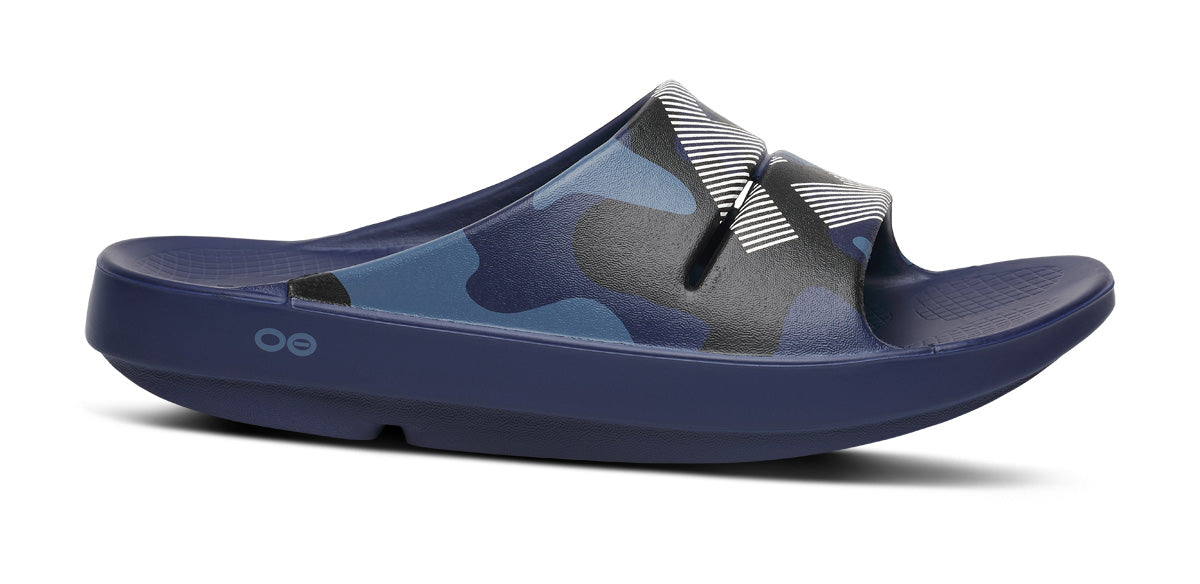 Alternative view of FJ X OOFOS Men's OOahh Sport Slide Sandal - Navy Camo
